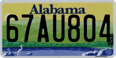 AL license plate 67AU804