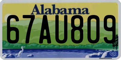 AL license plate 67AU809