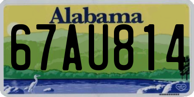 AL license plate 67AU814