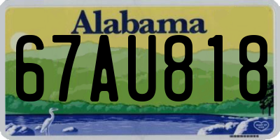 AL license plate 67AU818