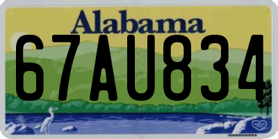 AL license plate 67AU834