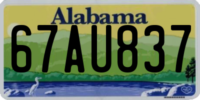 AL license plate 67AU837