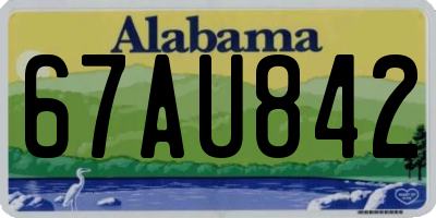 AL license plate 67AU842
