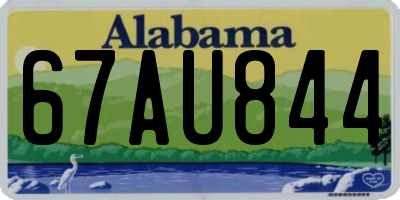 AL license plate 67AU844