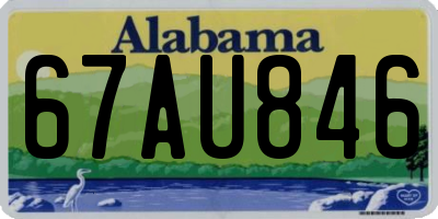 AL license plate 67AU846