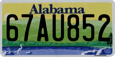 AL license plate 67AU852