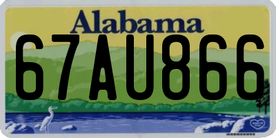 AL license plate 67AU866