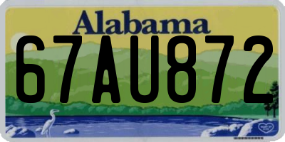 AL license plate 67AU872