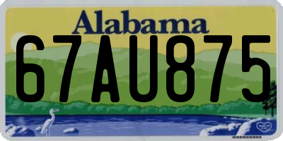 AL license plate 67AU875