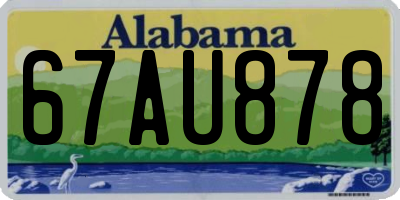 AL license plate 67AU878