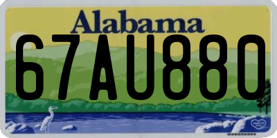 AL license plate 67AU880