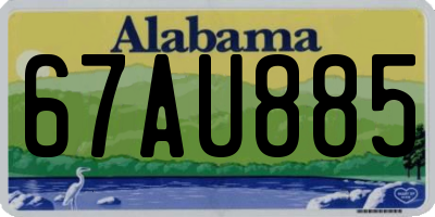 AL license plate 67AU885