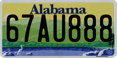 AL license plate 67AU888