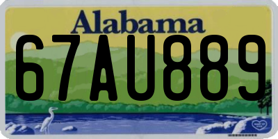 AL license plate 67AU889