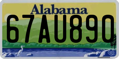 AL license plate 67AU890