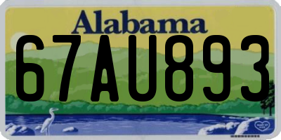 AL license plate 67AU893