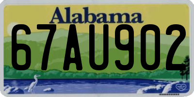 AL license plate 67AU902