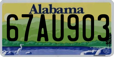 AL license plate 67AU903