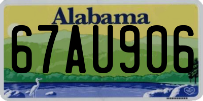 AL license plate 67AU906