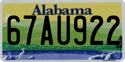 AL license plate 67AU922