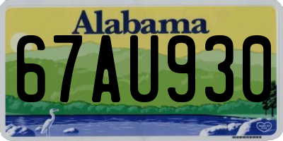 AL license plate 67AU930