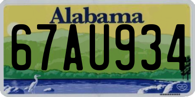 AL license plate 67AU934