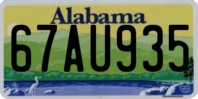 AL license plate 67AU935