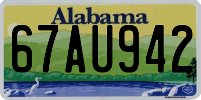 AL license plate 67AU942