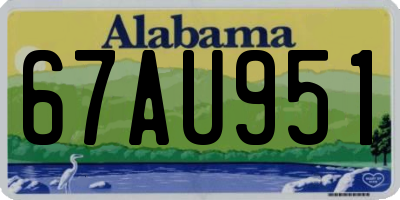 AL license plate 67AU951
