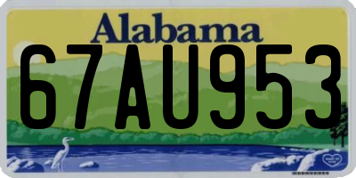 AL license plate 67AU953