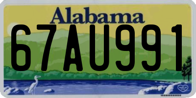AL license plate 67AU991