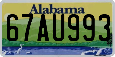 AL license plate 67AU993