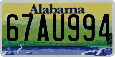 AL license plate 67AU994