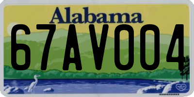 AL license plate 67AV004