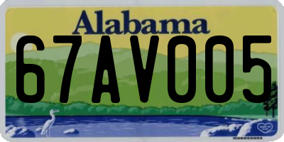 AL license plate 67AV005