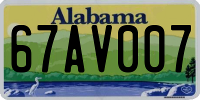 AL license plate 67AV007