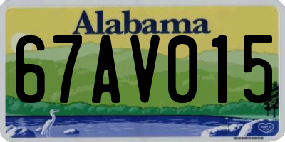 AL license plate 67AV015