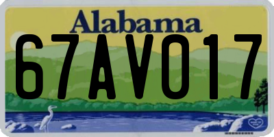 AL license plate 67AV017