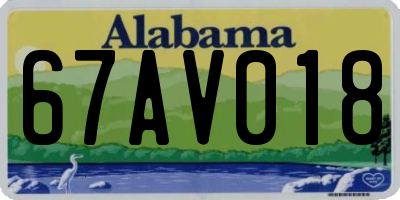 AL license plate 67AV018