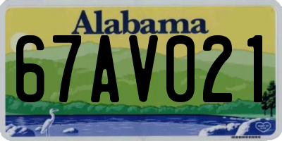 AL license plate 67AV021