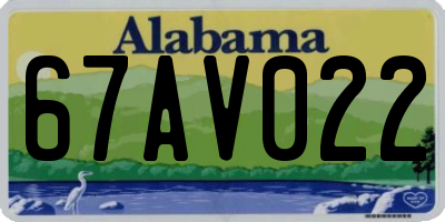 AL license plate 67AV022