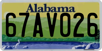 AL license plate 67AV026