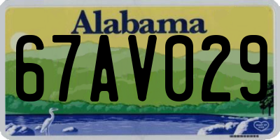 AL license plate 67AV029
