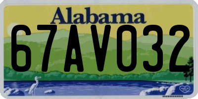 AL license plate 67AV032