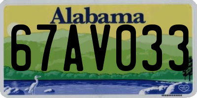 AL license plate 67AV033