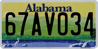 AL license plate 67AV034