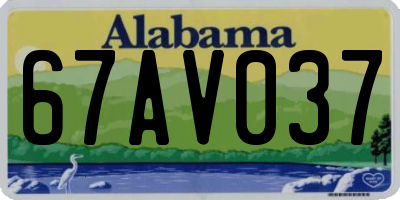 AL license plate 67AV037