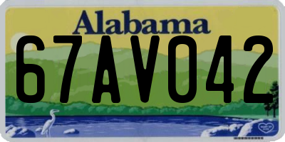 AL license plate 67AV042