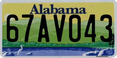 AL license plate 67AV043