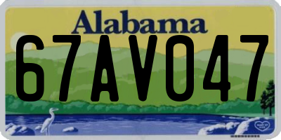 AL license plate 67AV047